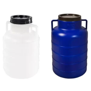Füles hordó fehér kék 60l
