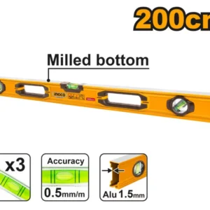 INGCO Vízmérték 2000 mm 3 libella