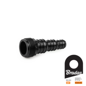 Univerzális tömlőcsatlakozó 3/4" külső menettel, 1/2"–5/8"–3/4" tömlőhöz, BLACK LINE – Bradas ECO-4121