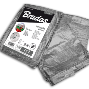 Bradas PL1203/4 takaróponyva 120 g/m² 3 x 4 m, ezüst-zöld