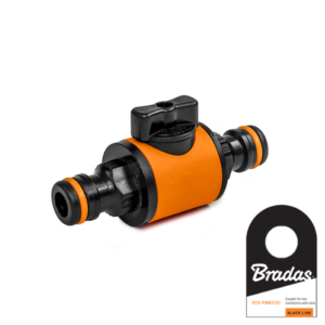 Szelepes tömlőtoldó két csonkkal, BLACK LINE – Bradas ECO-PWB2231