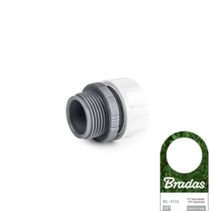 Tömlőtoldó 1/2" tömlőhöz, 3/4" külső menettel, WHITE LINE – Bradas WL-4116