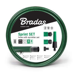 Locsolószett SPRINT: tömlő 1/2", 20 m + szórófej és csatlakozók – Bradas WFS1/220SET