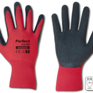 Védőkesztyű PERFECT GRIP RED, latexbevonatos, 7-es méret – Bradas