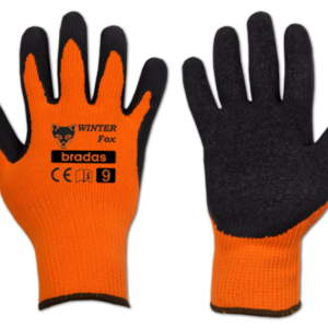 Bradas WINTER FOX RWWF10 bélelt téli védőkesztyű, érdes felületű latex mártott, 10-es méret