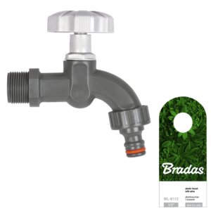 Bradas WL-K134 műanyag kerti csap 3/4" KM, csapcsatlakozóval