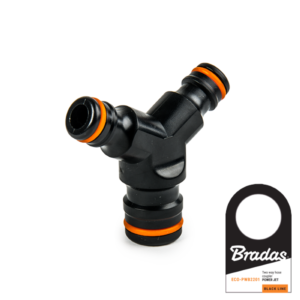 T-elosztó: 1 × POWER JET + 2 × standard gyorscsatlakozó, BLACK LINE – Bradas ECO-PWB2212