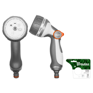 Fém locsolópisztoly 7 funkciós, SMOOTH CONTROL, WHITE LINE – Bradas WL-EN56M