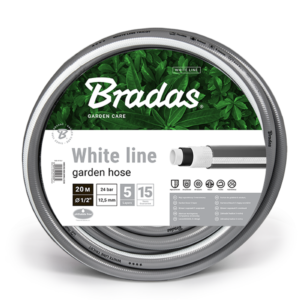 Locsolótömlő WHITE LINE 1/2", 20 m, 5 rétegű – Bradas