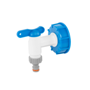 IBC csatlakozószett: kék S60x6 anya + 3/4" csap 3/4" kimenettel – Bradas IBCS60-KP3434