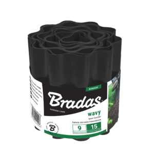 Bradas OBFBK 0920 hullámos ágyásszegély 20 cm x 9 m, fekete