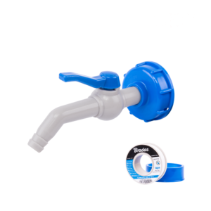 IBC csapszett: S60x6 anya + 45°-os PP csap, 1/2" – Bradas