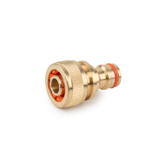 Tömlőtoldó gyorscsatlakozó-csonkkal, 1/2", sárgaréz – Bradas BR-2122