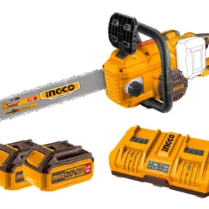INGCO Akkus láncfűrész 400 mm szénkefe nélküli 2 x 20 V (2 x 4,0 Ah akku + töltő)