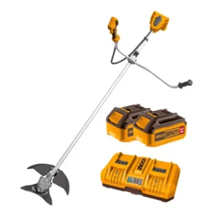 INGCO Akkus fűkasza 330 mm szénkefe nélküli 2 x 20 V (2 x 4,0 Ah akku + töltő)