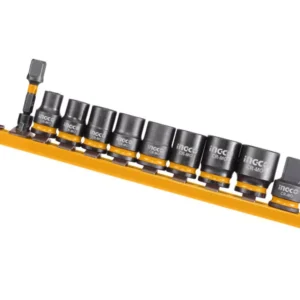 INGCO Gépi dugókulcs készlet 10 részes 3/8" 8-19 mm CrMo