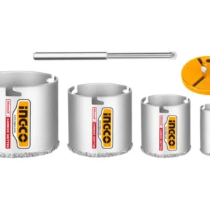 INGCO Gyémánt Körkivágó készlet 6 részes 33-83 mm