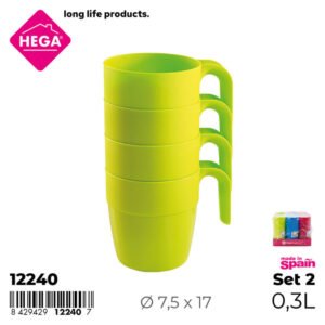 Hega Hogar kemping pohár Barbados 0,3 l, 4 db-os csomag (12240)