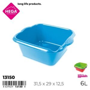 Hega Hogar szögletes lavór Genova 6 l (13150)
