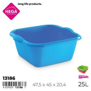 Hega Hogar szögletes lavór Genova 25 l (13186)