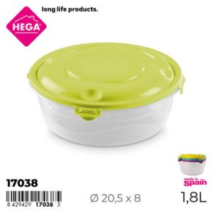 Hega Hogar kerek tárolóedény fedővel Moscu 1,8 l (17038)