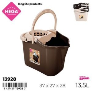 Hega Hogar szögletes felmosóvödör facsaróval Star 13,5 l (13928)