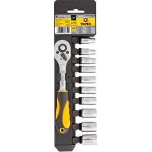 Topex dugókulcs készlet 1/4", 11 részes 38D650