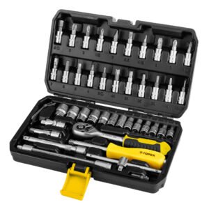 Topex dugókulcs készlet 1/4", 46 részes 38D640