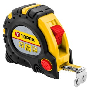 Topex mérőszalag 5 m x 25 mm, mágneses horoggal 27C345