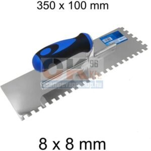 Bautool fogazott glettvas 12×12 mm, 350×100 mm