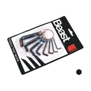 BEAST imbuszkulcs készlet 2–10 mm, 8 részes, akasztógyűrűvel (320080)