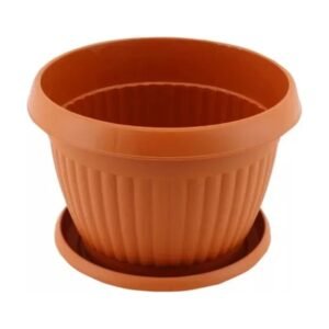 Bella virágcserép alátéttel 16 cm, terrakotta