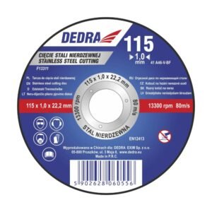 Dedra F13311 vágókorong rozsdamentes acélra 115x1,0x22,2 mm
