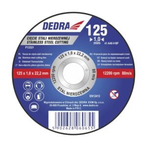 Dedra F13321 vágókorong rozsdamentes acélra 125x1,0x22,2 mm