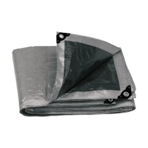 Erősített takaróponyva 4x5 m, szürke (Truper LT-45)