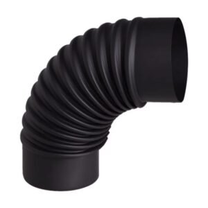 Füstcső könyök fekete 120/90 2mm