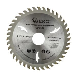 GEKO keményfém lapkás (widia) fűrésztárcsa fához 115 x 22 mm, 40 fogú (G00101)