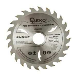 GEKO keményfém lapkás (widia) fűrésztárcsa fához 125 x 22 mm, 24 fogú (G00105)