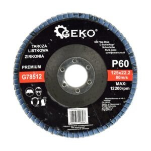 GEKO Premium cirkónium lamellás csiszolótárcsa 125 mm P60 (G78512)