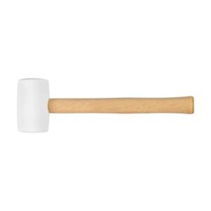 Gumikalapács 340 g, fehér fej, fa nyél – Strend Pro HM221
