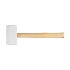 Gumikalapács 680 g, fehér fej, fa nyél – Strend Pro HM221