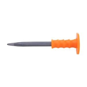 Hegyes véső kézvédővel, PVC markolattal, 250 mm – Strend Pro CC481
