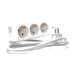Hosszabbító 3 aljzatos, 3 m, fehér (Steck SEL 330)