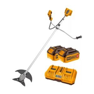 INGCO Akkus fűkasza 330 mm szénkefe nélküli 2 x 20 V (2 x 4,0 Ah akku + töltő)