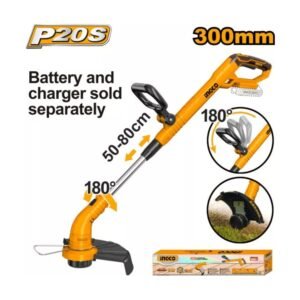 INGCO Akkus fűszegélynyíró 300 mm 20 V (akku és töltő nélkül)