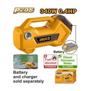 INGCO Akkus víz- és olajszivattyú 3/4" 20 V (akku és töltő nélkül)