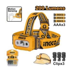 INGCO Fejlámpa 200 lm