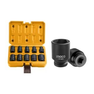 INGCO Gépi dugókulcs készlet 10 részes 1/2" 10-24 mm CrMo