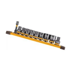 INGCO Gépi dugókulcs készlet 10 részes 3/8" 8-19 mm CrMo