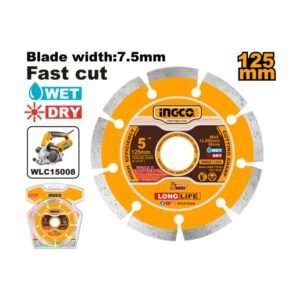 INGCO Gyémánt vágókorong 125 x 7,5 x 22,2 mm szegmentált